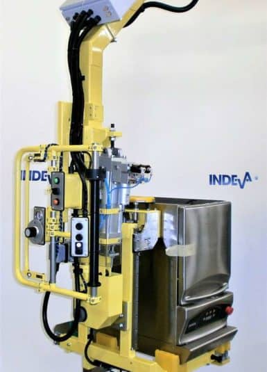 Elettrodomestici Un Liftronic di INDEVA è la soluzione più ergonomica per la movimentazione manuale di elettrodomestici, grazie ad un preciso e veloce manipolatore, l’operatore può muovere il carico in modo intuitivo ed alla velocità più adatta ad ogni fase del ciclo di lavorazione.