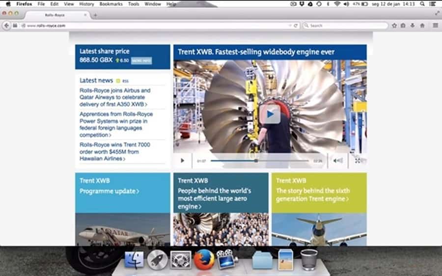 sito produttivo della Rolls-Royce Rolls-Royce web site mostra il loro sito produttivo