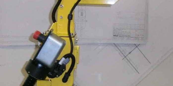 INDEVA Liftronic manipulator for handling reels of steel cord
