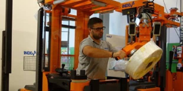 Liftruck per bobine dell'industria tessile