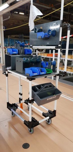 work station trolley for Lean Manufacturing  automotive industry